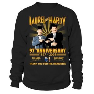 Laurel And Hardy Anniversary Thank You For The Memories 2024 Sweatshirt